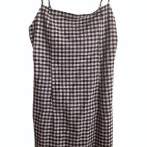 NWOT - Gingham Spaghetti Strap Mini Dress